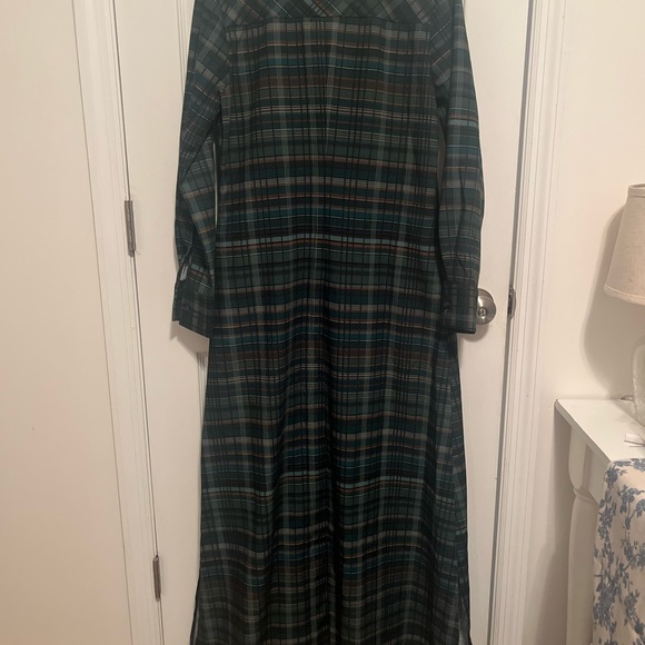 Modesees Plaid Button-Front Shirt Dress NWT - Picture 10 of 10